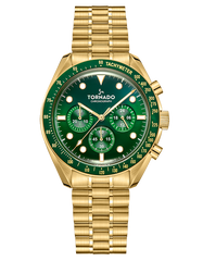 Cosmic Chrono Chronograph  Watch - Gold Green