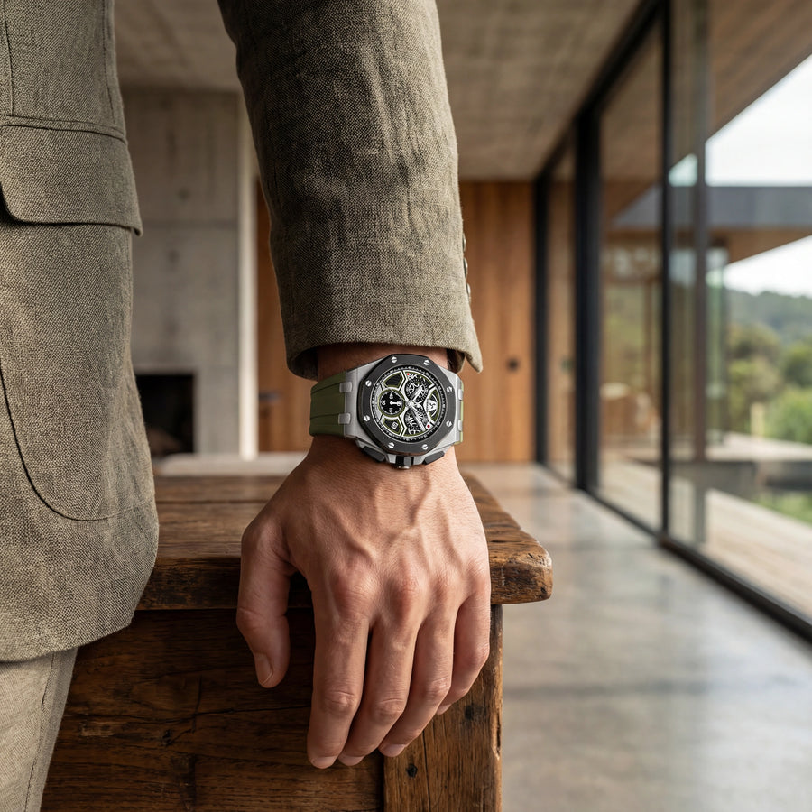 LUMINA CHRONOSPHERE Chronograph Black Silver